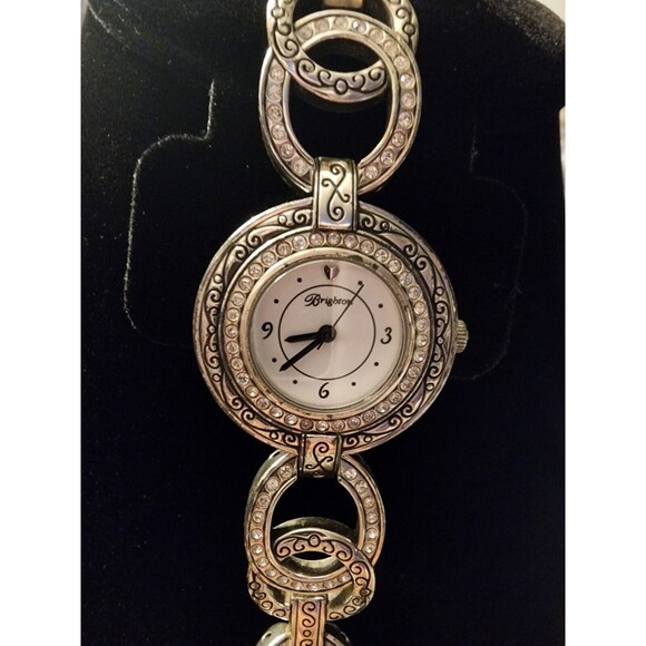 Vintage BRIGHTON STARDUST Silver Crystal Retired WATCH Just  display picture 1